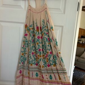Anthropologie Boho Linen Dress